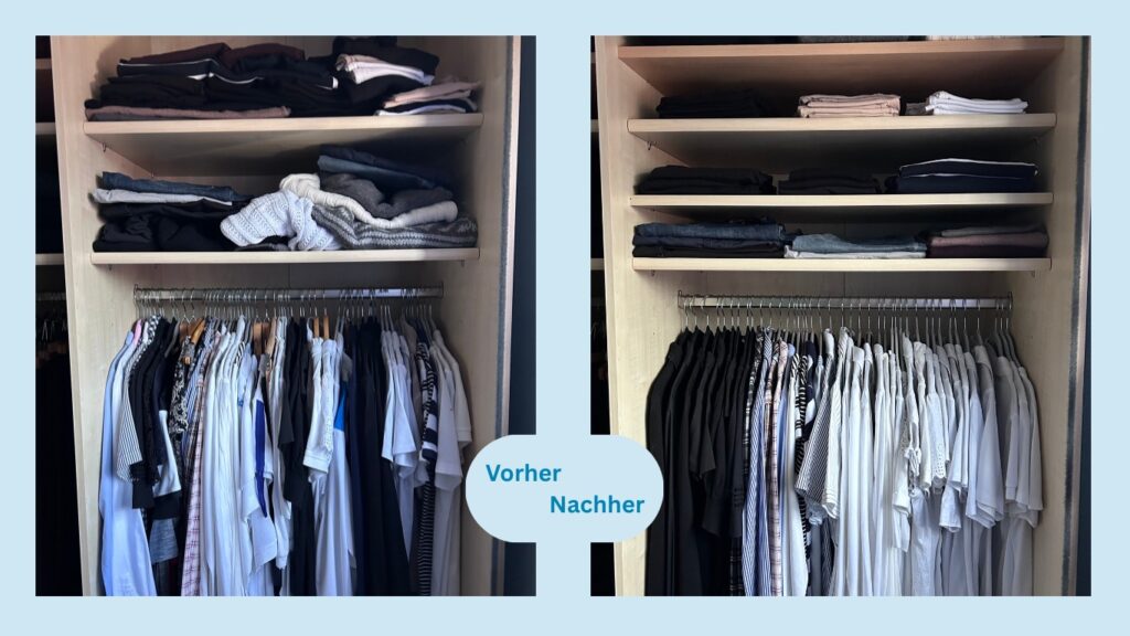 Vorher-Nachher Kleiderschrank
